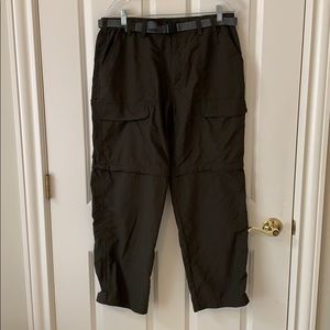 White Sierra Convertible Pants - Dark Green